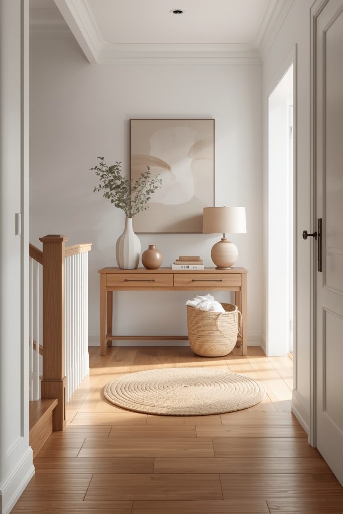 neutral entryway decor